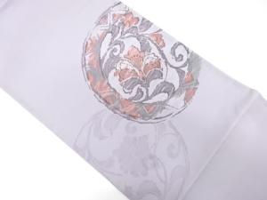 アンティーク　丸に花唐草模様織り出し袋帯（材料）